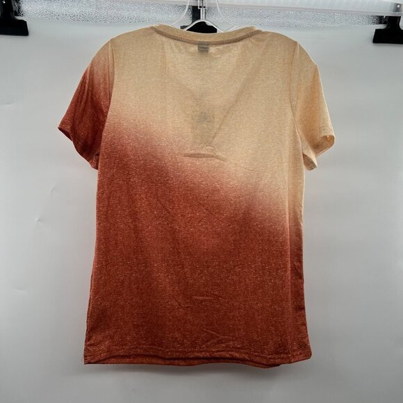 Shein Lune Women's Short Sleeve Top Orange/Cream Size Small New - Picture 6 of 9